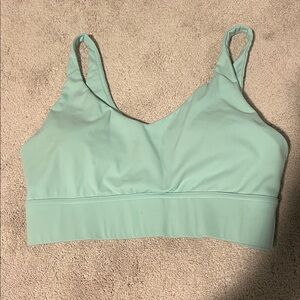Size large savvi green colored padded sports bra